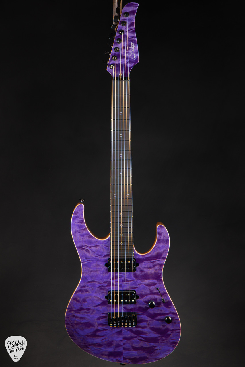 Suhr Modern 7 Quilt Roasted - Trans Purple - Eddie's Guitars