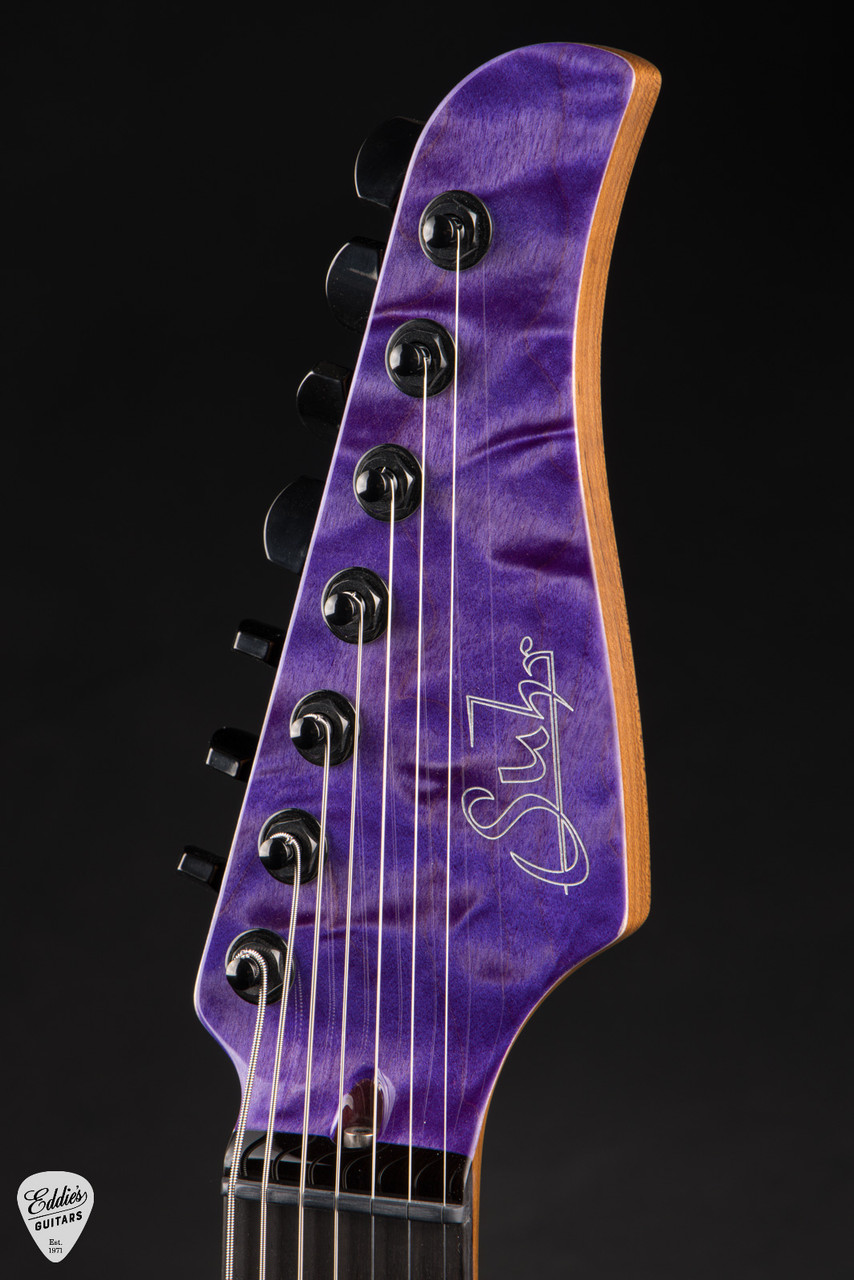 Suhr Modern 7 Quilt Roasted - Trans Purple - Eddie's Guitars