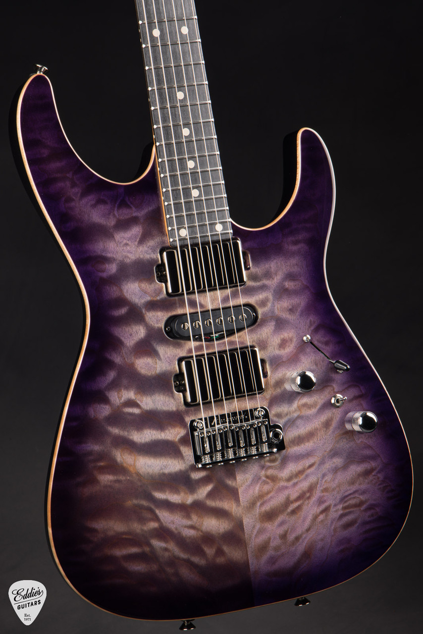 Tom Anderson Angel - Abalone to Trans Purple Burst - Eddie's Guitars