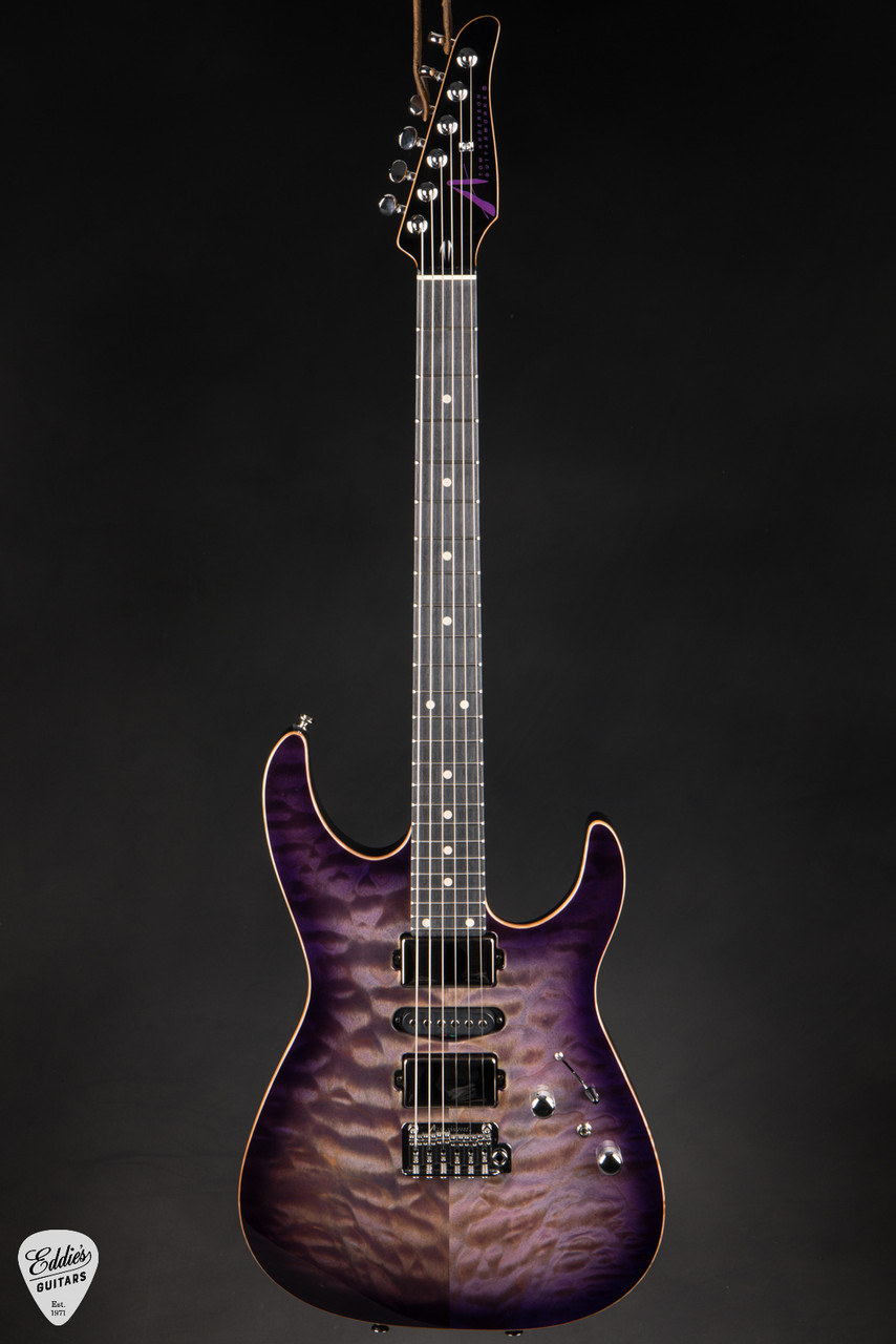 Tom Anderson Angel - Abalone to Trans Purple Burst - Eddie's Guitars