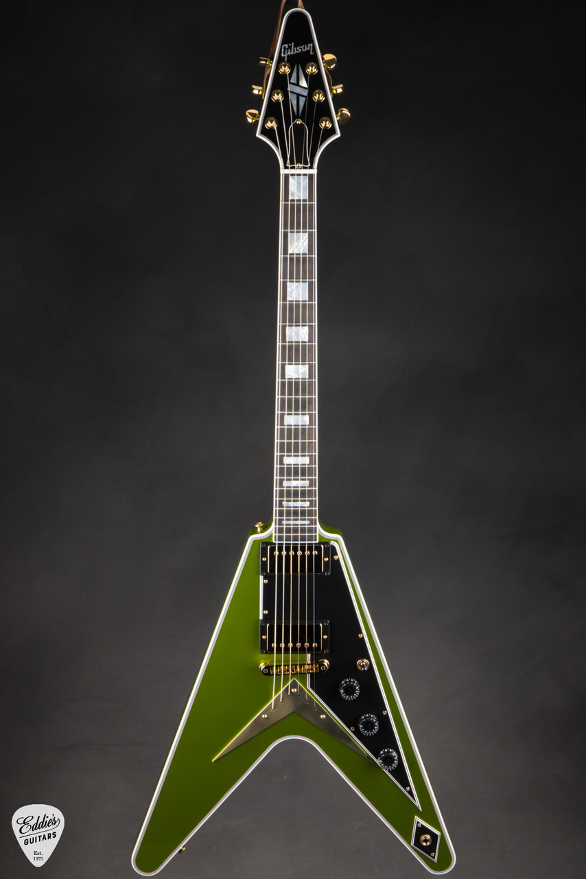 Gibson Custom Shop PSL Flying V Custom Gloss Gecko Green Metallic