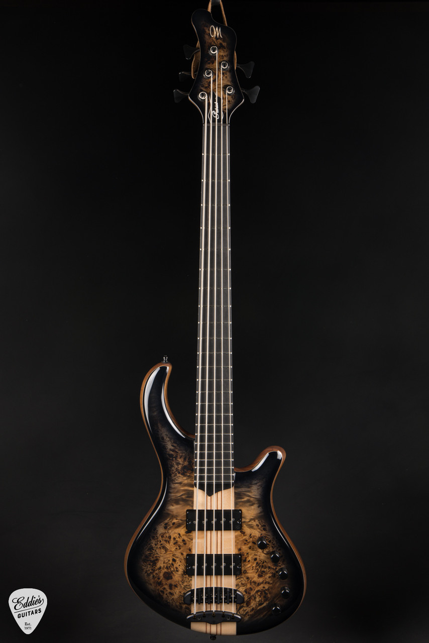 Mayones Patriot 5 - Trans Natural Black Gloss - Eddie's Guitars