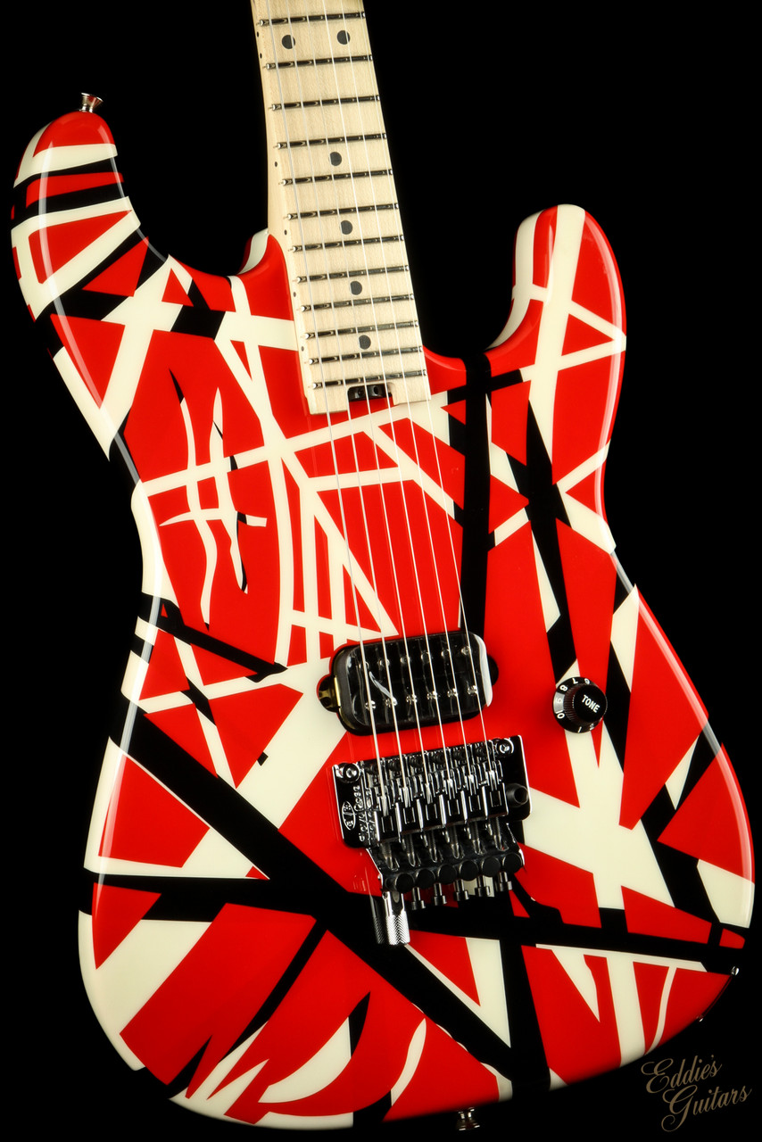 Used - EVH Striped Series - Red with White and Black Stripes