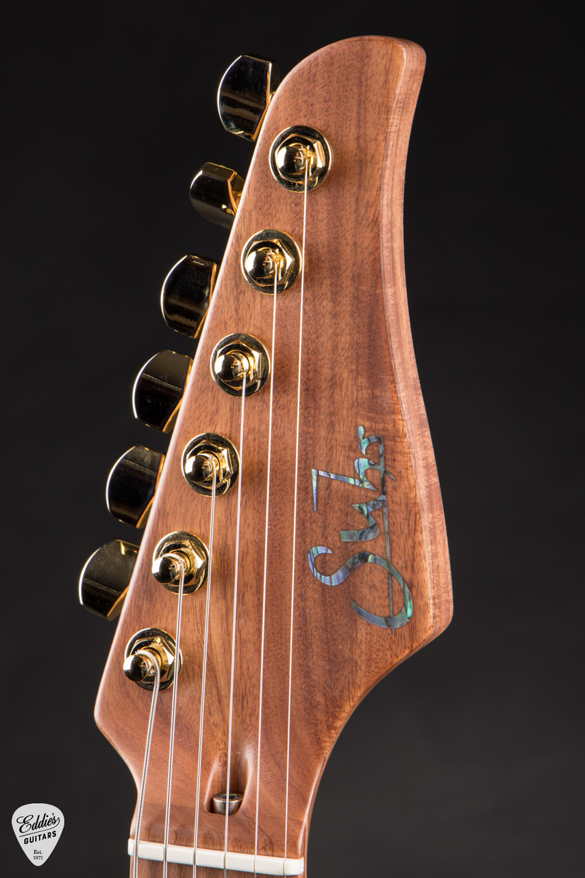Suhr Standard Carve Top Pau Ferro Neck - Trans Teal Burst