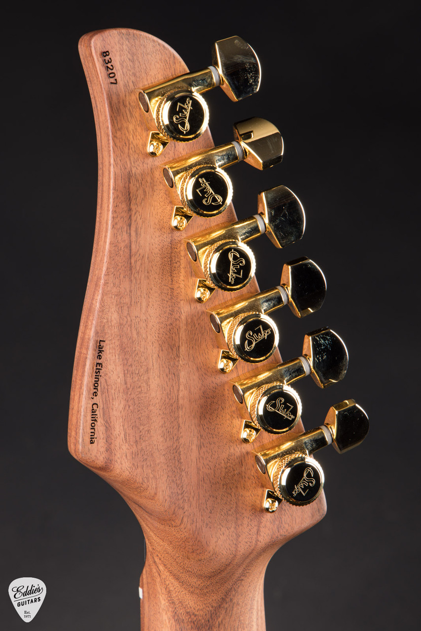 Suhr Standard Carve Top Pau Ferro Neck - Trans Teal Burst