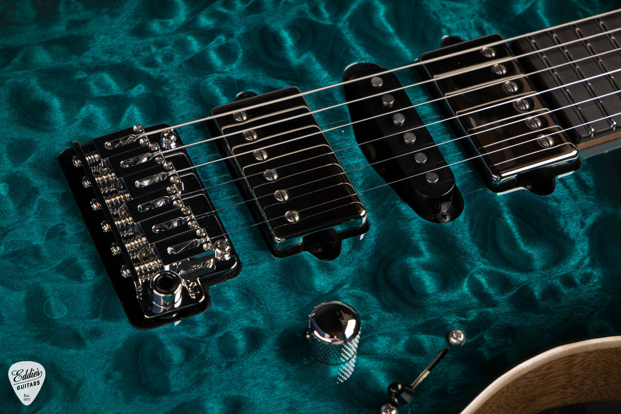 Suhr Modern Black Limba/Quilt Maple - Trans Teal Burst - Eddie's