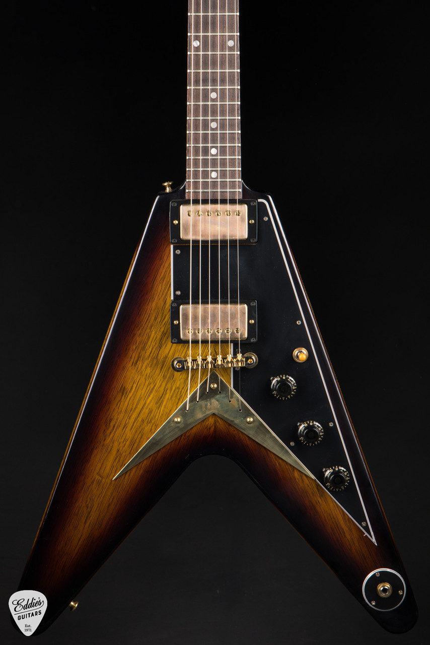 Gibson Custom Shop PSL 1958 Korina Flying V Black Pickguard VOS