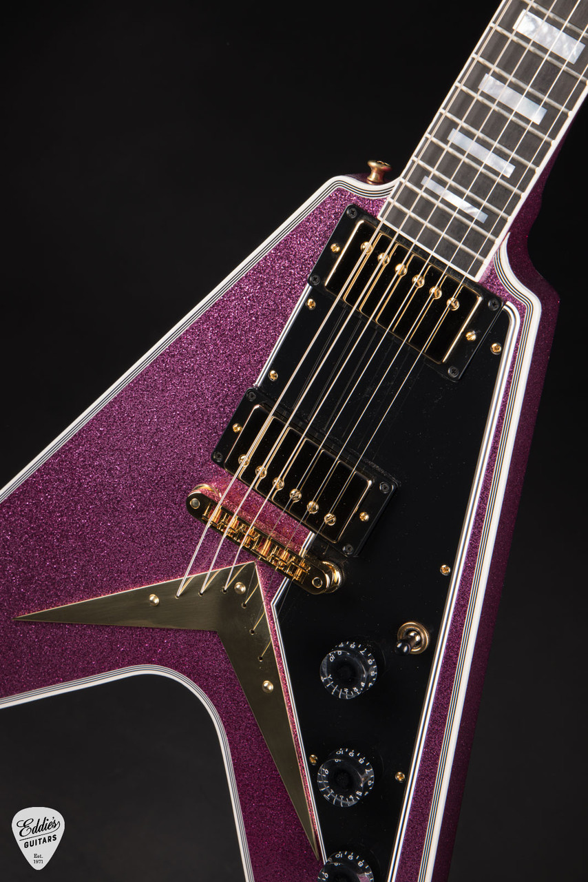 ギター GIBSON Flying V Custom Gibson Custom Shop Made 2 Measure Flying V Custom Gloss Pink