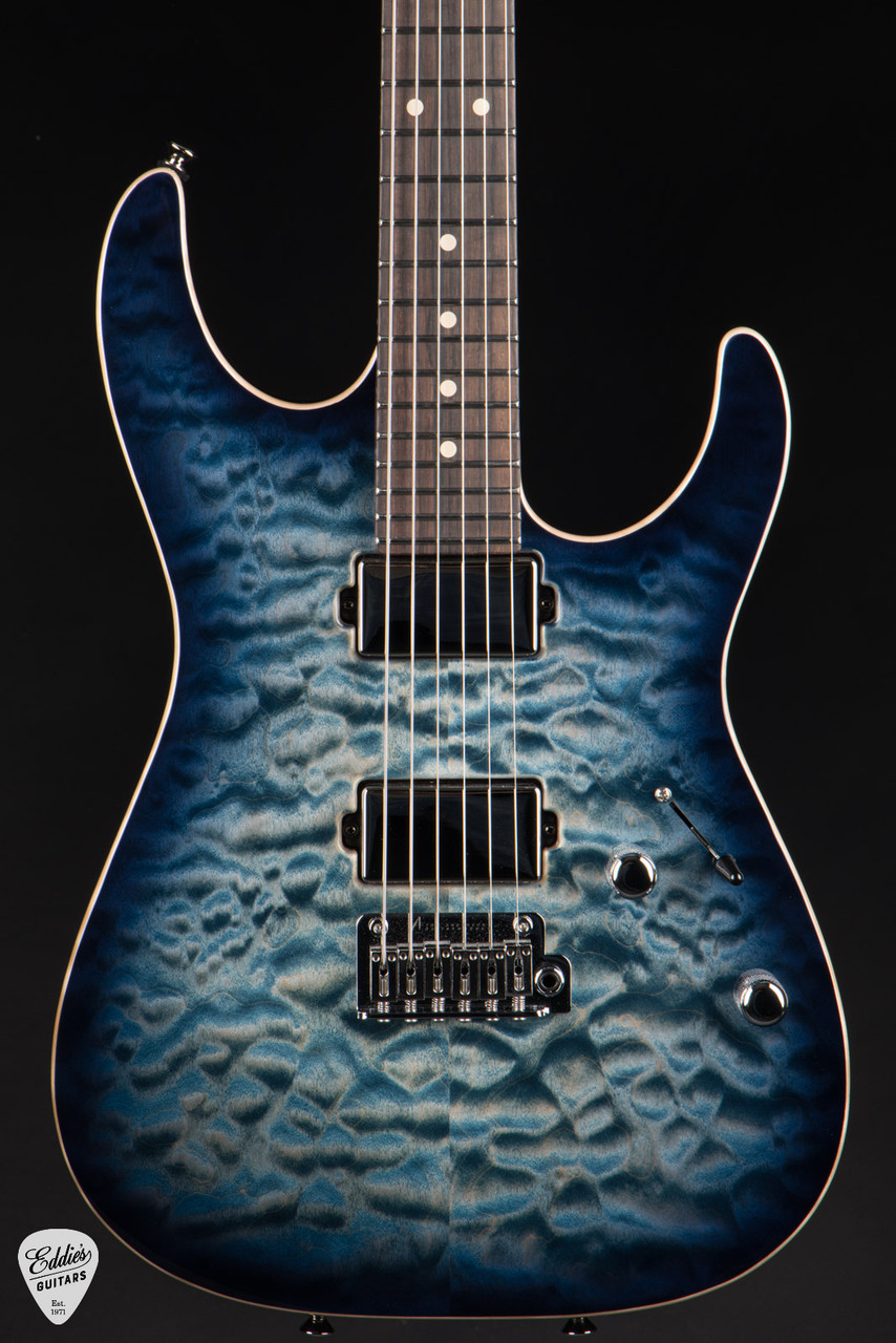 Tom Anderson Arc Angel - Natural Arctic Blue Burst - Eddie's Guitars