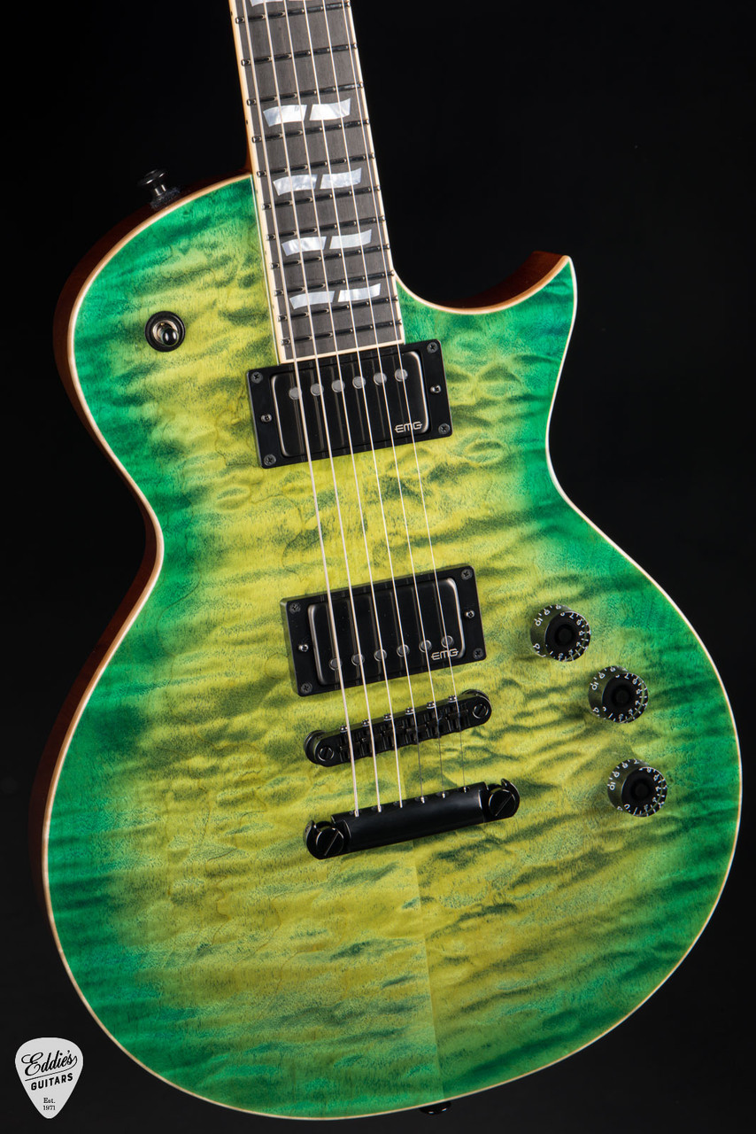 ESP USA Eclipse QM - Lime Burst - Eddie's Guitars