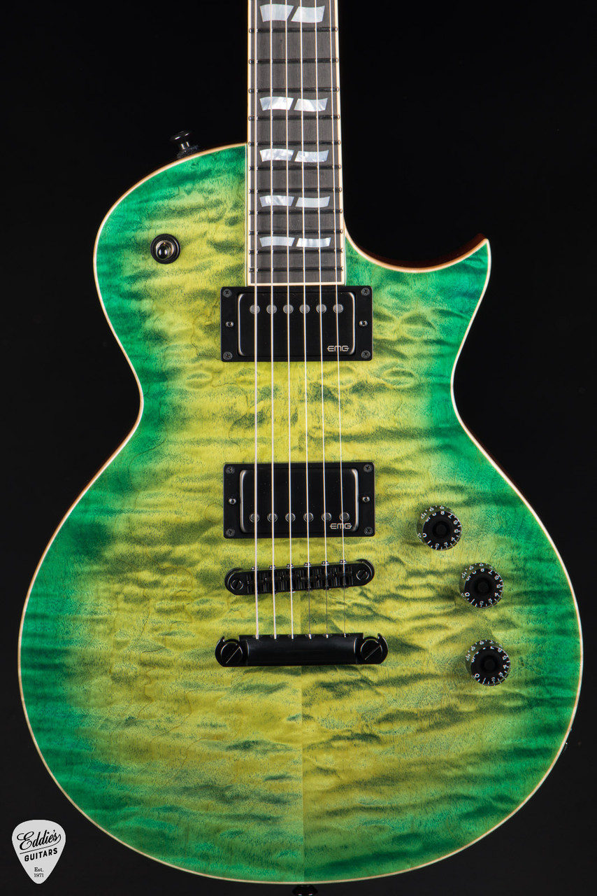 ESP USA Eclipse QM - Lime Burst - Eddie's Guitars