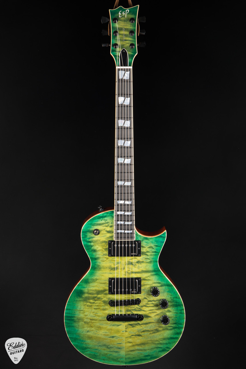 ESP Eclipse Limited 100本限定 エレキギター ESP USA Eclipse QM - Lime Burst - Eddie's Guitars