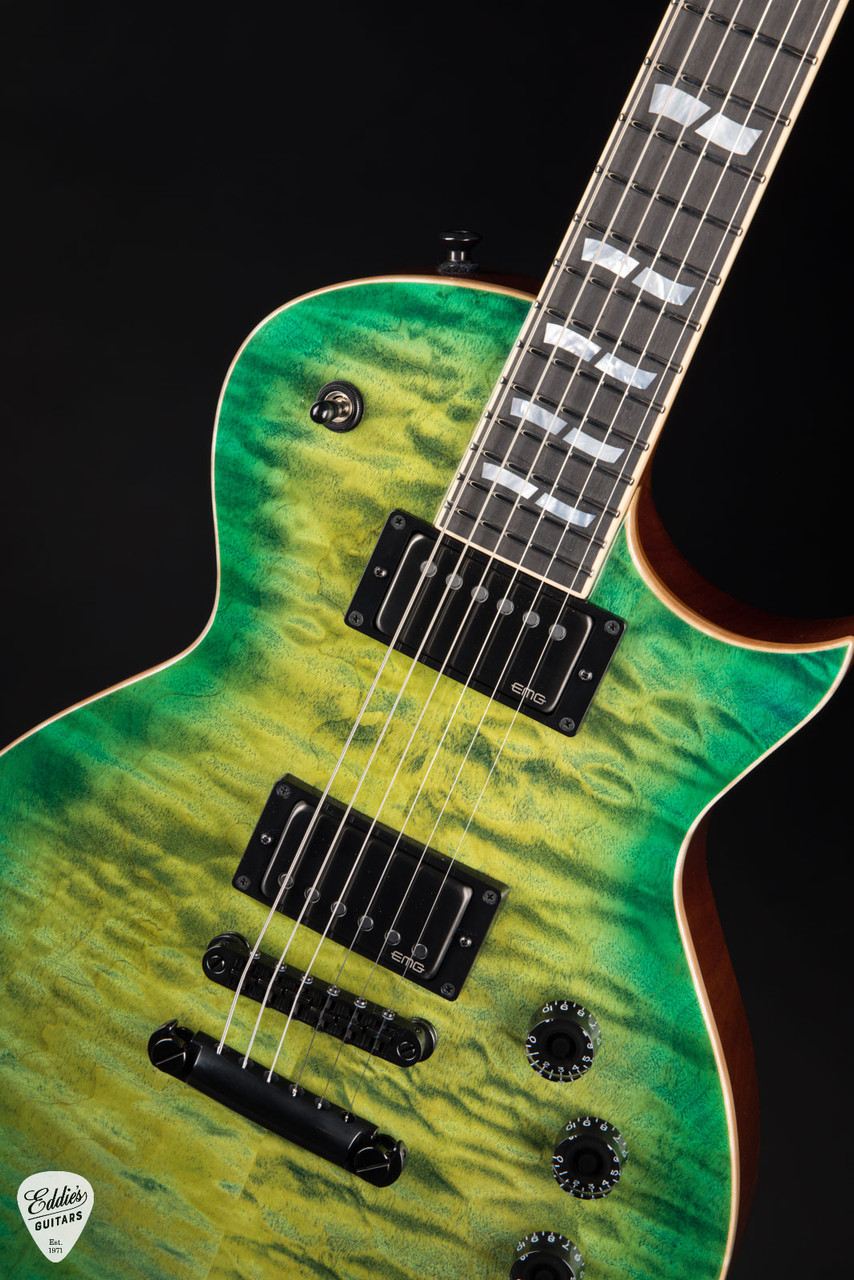 ESP USA Eclipse QM - Lime Burst - Eddie's Guitars