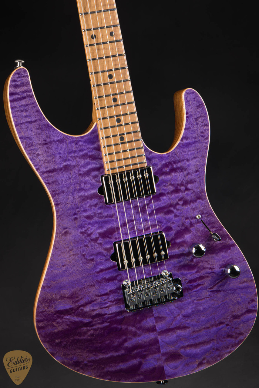 Suhr Modern Quilt Roasted - Trans Purple - Eddie's Guitars