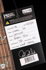 Paul Reed Smith Eddie’s Guitars Wood Library Custom 24 Brazilian FB/Rosewood Neck Electric Guitar in Livingston Lemondrop
