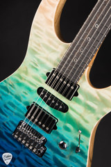 Suhr Modern Black Limba Electric Guitar in Aqua Blue Gradient