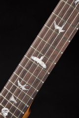 2024 – Paul Reed Smith Eddie’s Guitars Wood Library Hollowbody II Piezo Brazilian/Head Stock Repair Electric Guitar in Aquableux with Purple Burst