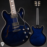 Gibson ES-335 Figured Custom Color Electric Guitar in Deep Ocean Burst 8.1 #233240186