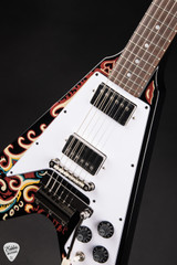 Epiphone Jimi Hendrix Love Drops Flying V Ebony Electric Guitar