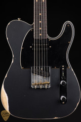Fender Custom Shop Limited Edition HS Telecaster Custom Relic – Aged Charcoal Frost Metallic Electric Guitar