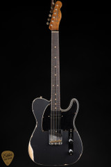 Fender Custom Shop Limited Edition HS Telecaster Custom Relic – Aged Charcoal Frost Metallic Electric Guitar