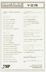 ESP V-II FR BH – Alien Blood Spatter Electric Guitar