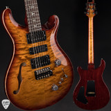 Paul Reed Smith Eddie’s Guitars Wood Library Special Semi Hollow – Dark Cherry Sunburst/Brazilian Fretboard/Stained Maple Neck Electric Guitar