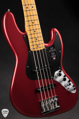 Fender American Ultra II Jazz Bass V – Sinister Red Bass Guitar