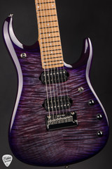 Ernie Ball Music Man JP15 7 String Electric Guitar in Purple Nebula Flame