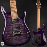 Ernie Ball Music Man JP15 7 String Electric Guitar in Purple Nebula Flame