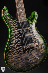 Paul Reed Smith Eddie’s Guitars Wood Library Modern Eagle V Ziricote FB/Rosewood Neck – Charcoal Jade Burst Electric Guitar