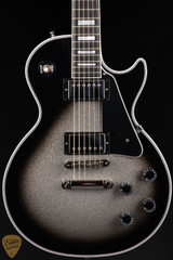 Gibson Custom Shop PSL Les Paul Custom Gloss Electric Guitar in Silverburst Sparkle 10.7 #CS402141