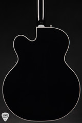 Gretsch Pro Falcon Hollow Body with String-Thru Bigsby, Gold Hardware, Ebony Fingerboard Black electric guitar