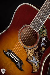 Gibson Custom Shop PSL Doves in Flight Quilt Wildfire Burst Acoustic Guitar