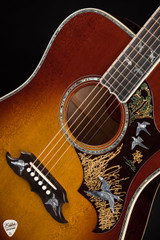 Gibson Custom Shop PSL Doves in Flight Quilt Wildfire Burst Acoustic Guitar