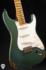 Fender Custom Shop Limited Edition 56 Stratocaster Heavy Relic Electric Guitar in Aged Sherwood Green Metallic
