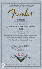 2024 – Fender Custom Shop Jeff Beck Stratocaster Electric Guitar in Olympic White
