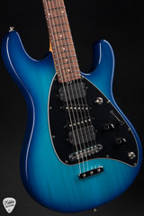 Ernie Ball Music Man Steve Morse Signature Morse Blue Burst Electric Guitar