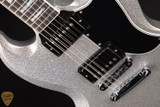 Gibson Custom Shop Made 2 Measure SG Custom Gloss Silver Sparkle Electric Guitar