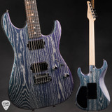 Tom Anderson Pro Am Electric Guitar in Mystichrome with Silver Dog Hair