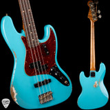 Fender Custom Shop 1964 Jazz Bass Heavy Relic P/J Bass Guitar in Taos Turquoise