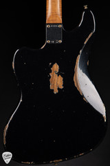 Fender Custom Shop Eddie’s Guitars Exclusive Heavy Relic® Bass VI Bass Guitar in Black Sparkle