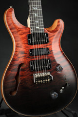 Paul Reed Smith Eddie's Guitars Wood Library Special Semi Hollow - Satin Fire Red Gray Black Fade/Ebony Fretboard/FM Stained Neck #294692