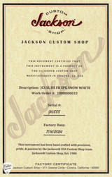 Jackson Custom Shop Soloist HS FR Electric Guitar in Snow White