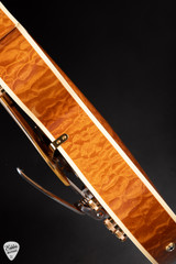 Gretsch G6120TGQM-56 Limited Edition Quilt Classic Chet Atkins Hollow Body Electric Guitar in Roundup Orange Stain