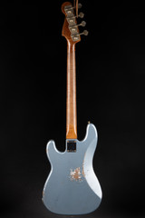 Fender Custom Shop 64 Precision Bass Heavy Relic P/J Bass Guitar in Ice Blue Metallic