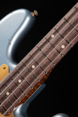 Fender Custom Shop 64 Precision Bass Heavy Relic P/J Bass Guitar in Ice Blue Metallic