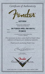 Fender Custom Shop 64 Precision Bass Heavy Relic P/J Bass Guitar in Ice Blue Metallic