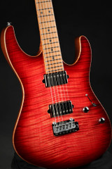 Suhr Eddie's Guitars Exclusive Roasted Modern - Faded Trans Wine Red Burst #62715