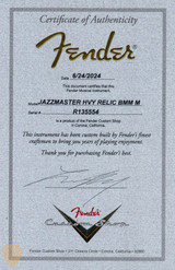 Fender Custom Shop Masterbuilt Jazzmaster Heavy Relic Electric Guitar in Super Faded Burgundy Mist Metallic